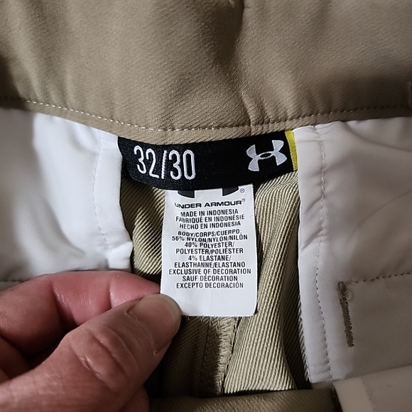Under Armour Pants Size 32/30 Tan Raw Hem Nwot Men - Picture 4 of 9